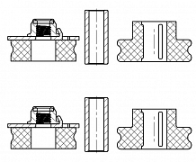 Комплект опор амортизаторов для автомобилей BMW 1 E81 (04-)/X1 (09-)/3 E90 (05-) (задних) (комплекты без крышек) (2 шт.)