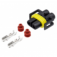 Разъём 2 pin без проводов для ламп H11, H16, H27/2 Лада, ГАЗ, Hyundai, KIA