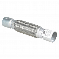 Переходник 60/60 L=350 под хомут с виброкомпенсатором 55х200 (нержавеющая алюминизированная сталь)