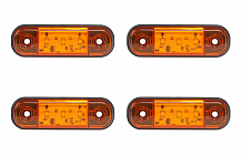 Огонь габаритный светодиодный, 12/24В, оранжевый, комплект 4 шт.