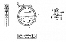 Хомут глушителя V-band с фланцами D=63 мм (нержавеющая сталь)