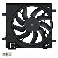 Электровентилятор охлаждения для автомобилей Chevrolet Spark (16-)/Ravon R2 (16-) 1.2i (с кожухом)