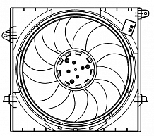 Электровентилятор охлаждения для автомобилей Hyundai Santa Fe IV (19-) 2.2D [D4HB] (с кожухом)