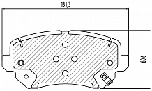 Колодки тормозные дисковые передние для автомобилей GAC GS3 (23-)