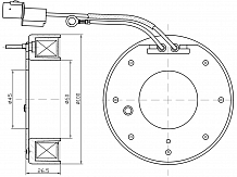 Катушка электромагнитная компрессора кондиционера для автомобилей Лада 2170-72 Приора (тип Halla)