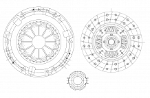 Комплект сцепления для автомобилей Subaru Forester (13-) 2.0T (6МКПП) в сборе с муфтой