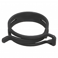 Хомут пружинный 43 (37,9-45,5/12мм), мин.41,5мм, самозажимной, хром-цинк(dacromet),черный