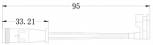 Датчик износа задних тормозных колодок для автомобилей Mercedes ML (W164) (05-) L=95