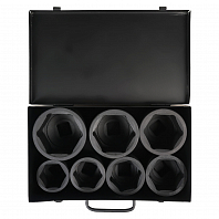 Набор головок ударных 1" 60мм 7 пр. (46-75мм) мет. кейс.