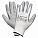 Перчатки полиэфирные с цельным ПУ покрытием ладони (XL), бел./сер., с подвесом airline AWG-N-02 