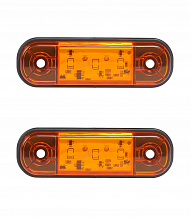 Огонь габаритный светодиодный, 12/24В, оранжевый, комплект 2 шт.