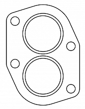 Прокладка приёмной трубы для а/м Лада 2101-21099/Нива 21213 (перфометал.)