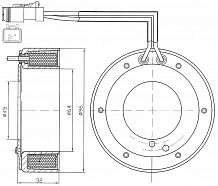 Катушка электромагнитная компрессора кондиционера для автомобилей Scania (P,R-series) (04-)