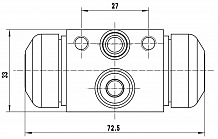 Цилиндр тормозной для автомобилей Fiat Panda (07-) / 500 (07-) задний левый / правый d=20.6мм