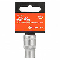 Головка торцевая 1/2" DR двенадцатигранная 10мм, пласт. подвес