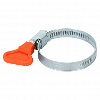 Хомут червячный 30-45/9мм с ключом, стандарт, W1(оцинк.)