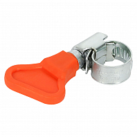 Хомут червячный 8-12/9мм с ключом, стандарт, W1(оцинк.)