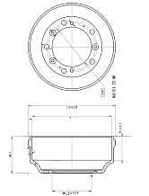 Барабаны тормозные для автомобилей КамАЗ Компас 5 (23-) d=352