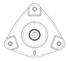 Опора амортизатора для автомобилей Hyundai Santa Fe (12-)/Kia Sorento (09-) (передняя без подшипника)