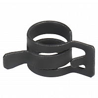 Хомут пружинный 15 (14-16,5/12мм), мин.14,7мм, самозажимной, хром-цинк(dacromet),черный