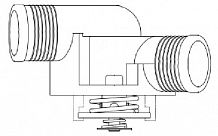 Термостат для автомобилей Лада 2110-15, 2170, 21082 (с алюминиевым корпусом, обрезиненный клапан) ("летний"75°С)