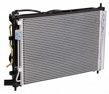 Блок охлаждения (радиатор+конденсор+вентилятор) для автомобилей Solaris (10-)/Rio (10-) 1.4i/1.6i 4AT
