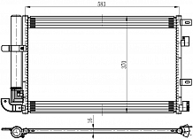 Радиатор кондиционера для автомобилей Jaguar XF (07-) 2.0T/3.0D