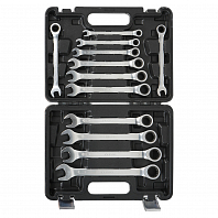 Набор ключей комбинированных трещоточных PRO 12пр. (8-19мм) пласт.кейс