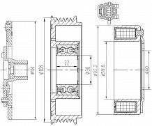 Муфта электромагнитная для компрессоров LCAC 0194 LUZAR