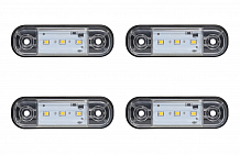 Огонь габаритный светодиодный, 12/24В, белый, комплект 4 шт.