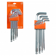 Набор ключей шестигранных удлинённых с шаром 12 пр. (1.5-14мм) пласт.подвес