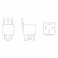 Реле защиты стартера 24V 30A 4 контакта для а/м КАМАЗ/МАЗ (с кронштейном)