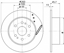Комплект тормозных дисков для автомобилей Лада Vesta (15-) / Лада Vesta (GFL35) (25-) задняя ось d=260 PRO