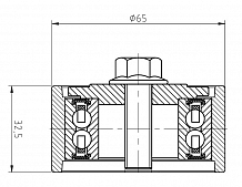 Ролик приводного ремня для автомобилей КамАЗ Компас 5/6 (23-)/JAC N25/N35 2.2d/Sollers Argo (22-) 2.0d [Камаз 580; HFC4DB] (опорный) верхний