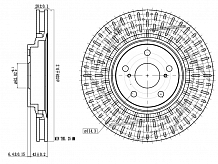 Диски тормозной для автомобилей Lexus RX (09-) / NX (14-) передний d=328 (thk28) PRO (перфорированный / слотированный / окрашенный)