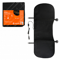 Накидка с подогревом на заднее сиденье 12 В, 35/45Вт, 128*49см, искусств.мех, черная