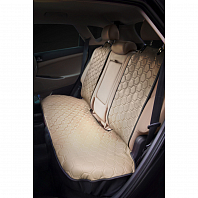 Накидка "Алькантара", задняя (3 предмета), экокожа с перфорацией, бежевая