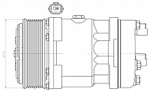 Компрессор кондиционера для автомобилей MAN TGL (05-)/TGM (05-)