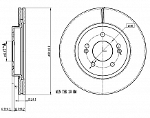 Диски тормозные для автомобилей Chery Tiggo 4 (17-) / Tiggo 4 Pro (19-) передние d=283 окрашенные