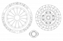 Комплект сцепления для автомобилей Mazda 6 (12-) 2.0i в сборе с муфтой