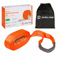 Трос VIP буксировочный усиленный (лента) 10 т, 5 м, без крюков, мешок