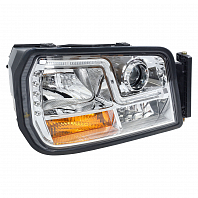 Фара для автомобилей Shacman X3000/L3000 самосвал (головного света) светодиодная, с ДХО, правая