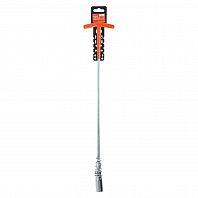 Ключ свечной Т-образный с карданом 16x500мм с резиновым фиксатором и пружиной