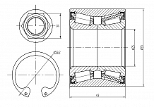 Ремкомплект ступицы задней для автомобиля Renault Kangoo (97-)