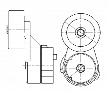 Ролик приводного ремня для автомобилей Hyundai Solaris (10-)/Kia Rio (10-) 1.4i/1.6i [Gamma] (с натяжным механизмом)