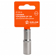 Головка торцевая 1/4" DR шестигранная 11мм глубокая пласт. подвес