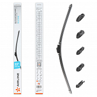 Щетка стеклоочистителя бескаркасная SILICONE 550мм (22") 5 адаптеров