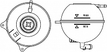 Бачок расширительный охлаждающей жидкости для а/м VW Passat B3/B4 (88-)/Golf III (91-)/IV (97-) (без датчика)
