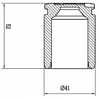 Поршень суппорта для автомобилей Changan UNI-K (20-) задний d=41мм (автомобиль с электродвигателем стояночного тормоза)