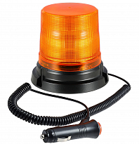 Маяк проблесковый светодиодный PRO, 24Вт, 24LED, 12/24В, 7 режимов, магнитное/болтовое крепление, штекер прикуривателя, D-130мм, H-122мм